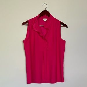 J. CREW Ruffle Neck Sleeveless Blouse